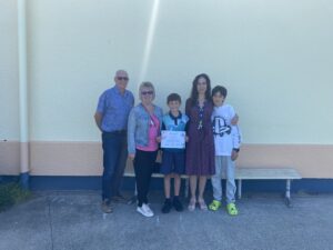 Charles celebrating with his family